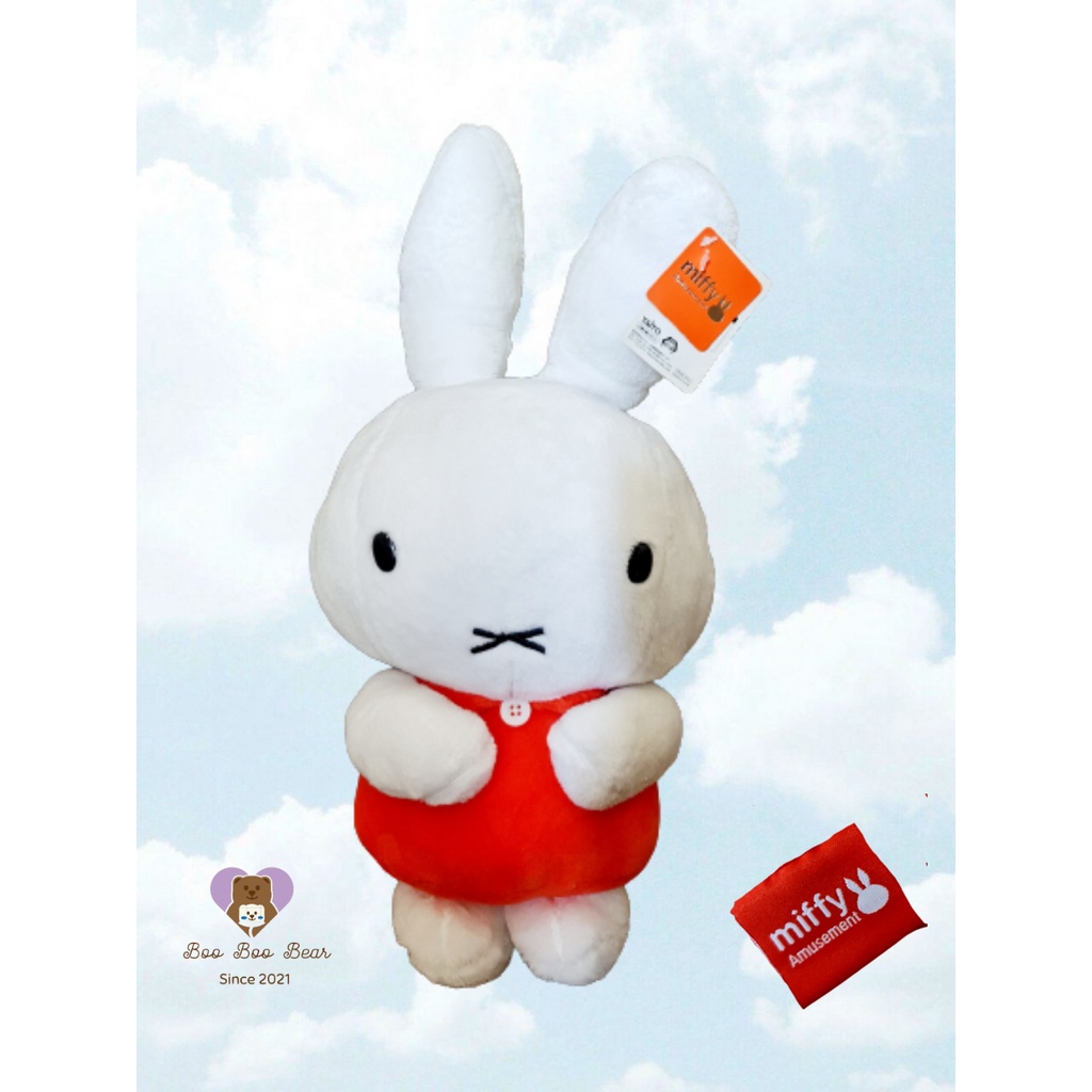 Gấu bông thỏ Miffy classic áo cam dáng đứng 35-40cm