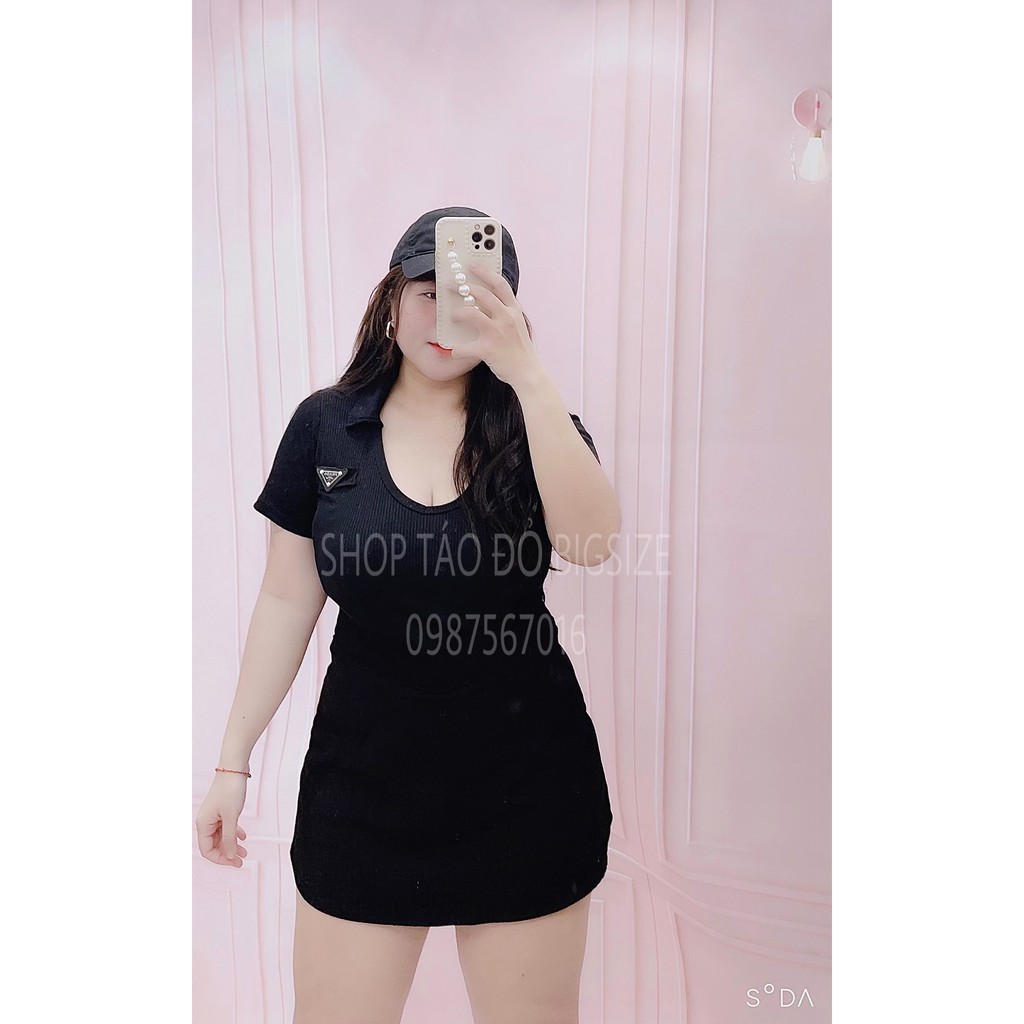 ÁO THUN GÂN CỔ TRỤ V KHOÉT NGỰC SEXY CHO NÀNG BIGSIZE 55-90KG 🥰🥰🥰 | BigBuy360 - bigbuy360.vn