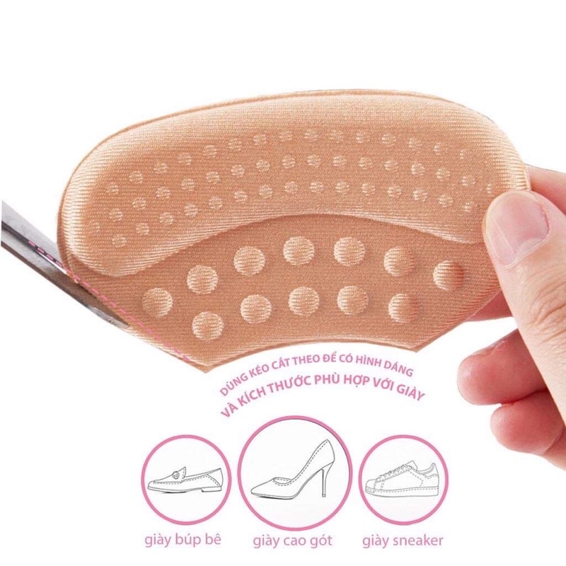 [Hàng chuẩn chất lượng] ĐỆM DÁN GÓT 4D HẠT MASSAGE CHỐNG ĐAU GÓT-TUỘT GÓT