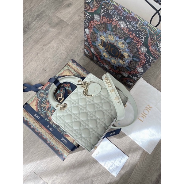 Túi dior mầu xanh siêu xinh size24cm fullbox