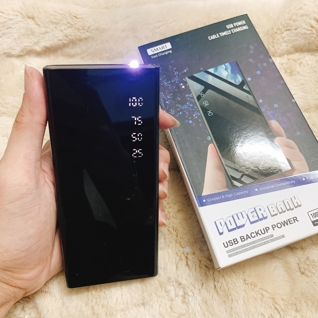 ✶▧Sạc Dự Phòng 👑FREESHIP👑 10000mAh Mặt Kính 2.USB [𝐁𝐚́𝐧 𝐏𝐡𝐚́ 𝐆𝐢𝐚́ 𝐋𝐚̂́𝐲 𝟓𝐬𝐚𝐨]