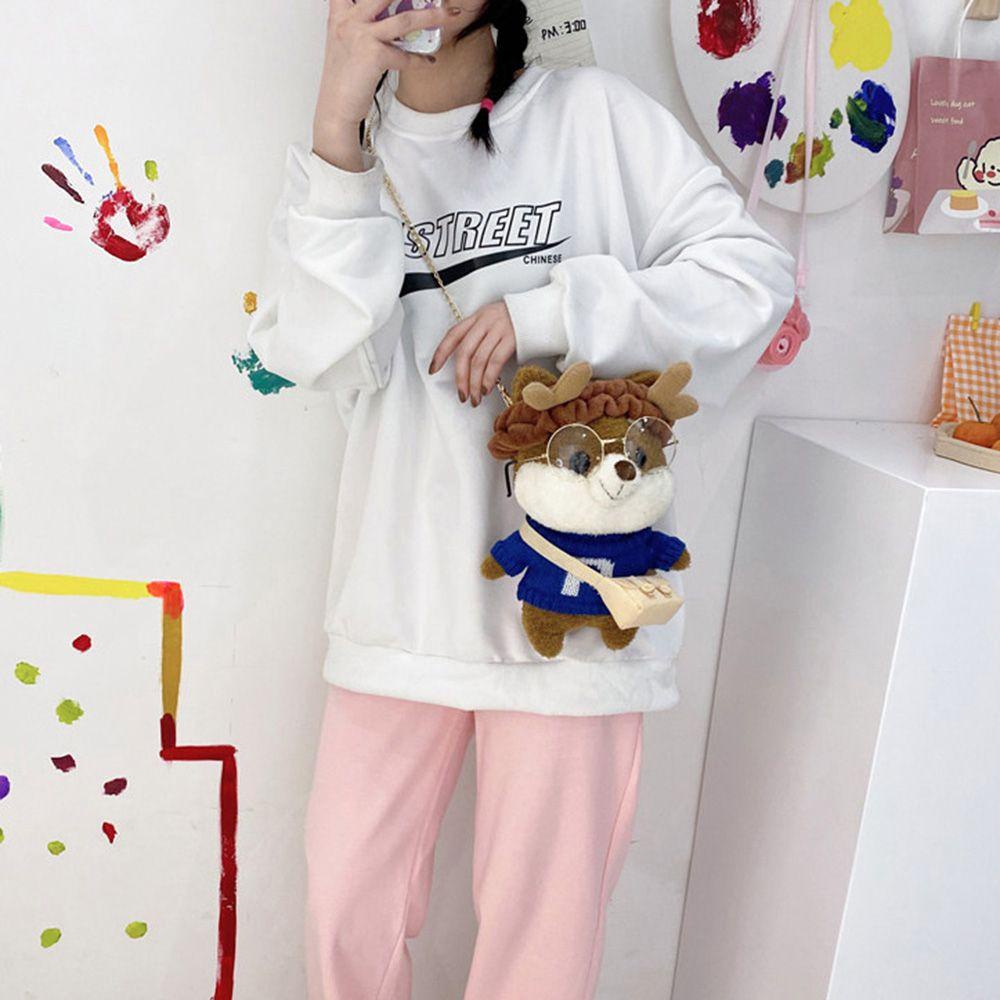 Túi Đeo Vai Hình Chú Chó Shiba Inu Nhồi Bông Dễ Thương Cho Bé Gái