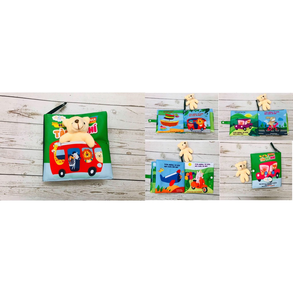 Sách Vải Kích Thích Thị Giác, Xúc Giác, Thính Giác, Giúp Trẻ Phát Triển Trĩ Não Và Ngôn Ngữ Toàn Diện