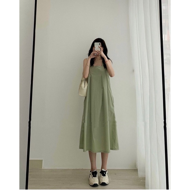 Đầm , váy hai dây bản to chéo lưng dáng dài đi biển cực xinh , váy maxi đi biển màu xanh min hót nhất năm by YANSOO -sẵn | BigBuy360 - bigbuy360.vn