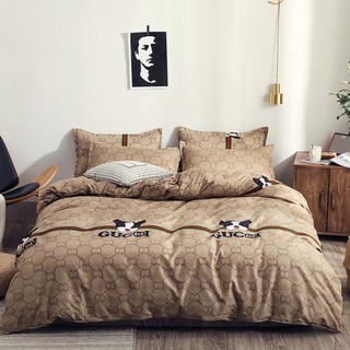 Bộ Chăn Ga Gối Cotton Poly Mẫu Gucci, Bộ Chăn Ra Gối Cotton Poly Mẫu Gucci, shop Mẹ Gấu