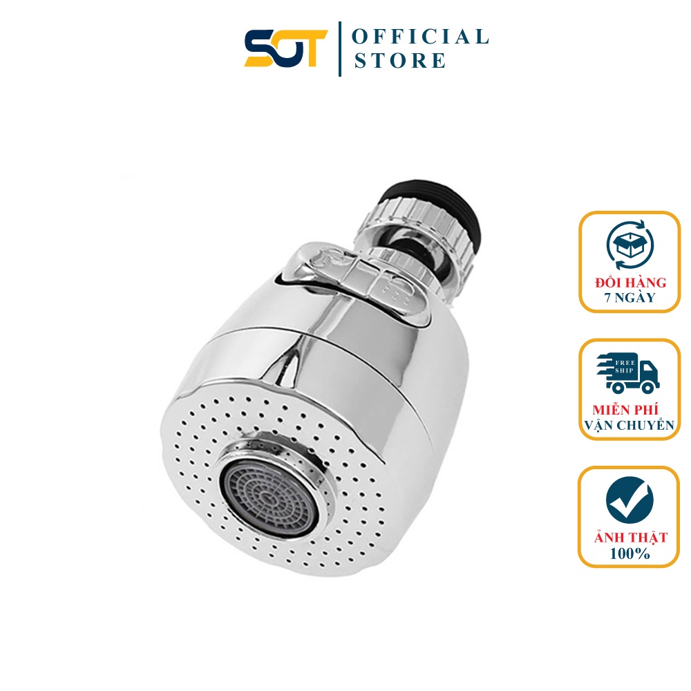 Đầu vòi rửa chén TĂNG ÁP mạ bóng, đầu chén rửa 3 chế độ nước cổ bẻ dây lò xo cứng