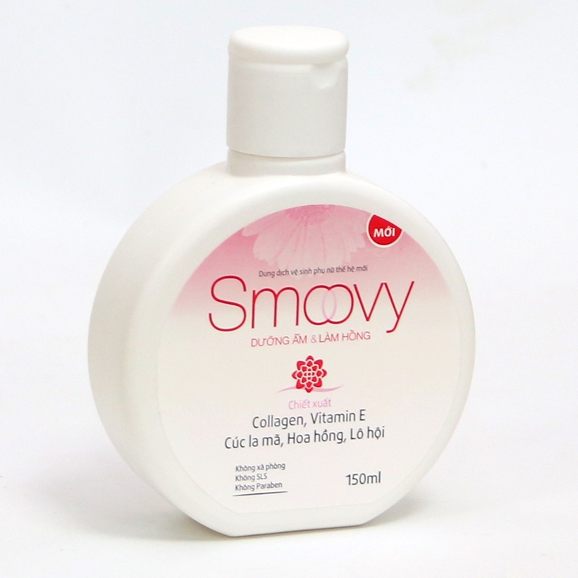 Dung dịch vệ sinh phụ nữ thế hệ mới Smoovy dưỡng ẩm và làm hồng vùng kín 150ml
