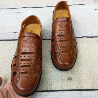 Giày lười rọ nam  da bò mềm mại