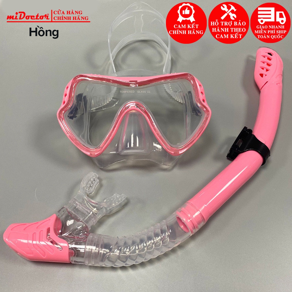 Mặt Nạ Lặn Kèm Ống Thở Lặn Biển Ngăn Nước Cao Cấp – Mặt Kính Cường Lực Chống Mờ Cao Cấp Chính Hãng miDoctor