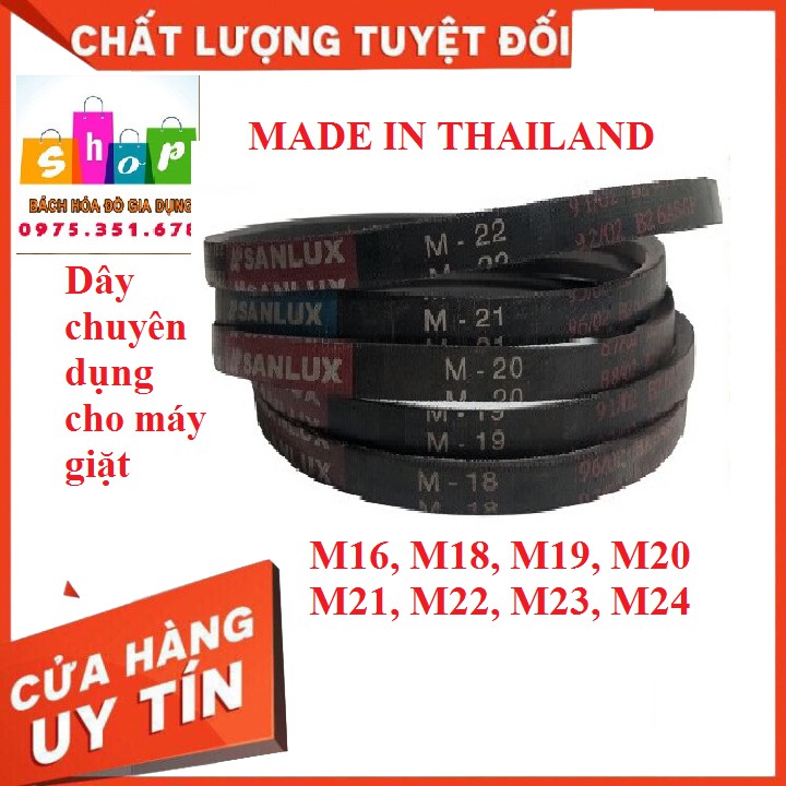 [ DÂY THAILAND ] Dây Curoa máy giặt chuyên dụng  MITSUSUMI SANLUX hoặc MASUKA VBELT-M18, M19, M20, M21, M22-Giadung24h