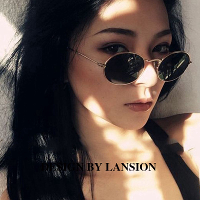 Kính mát gọng tròn kiểu retro cho nữ