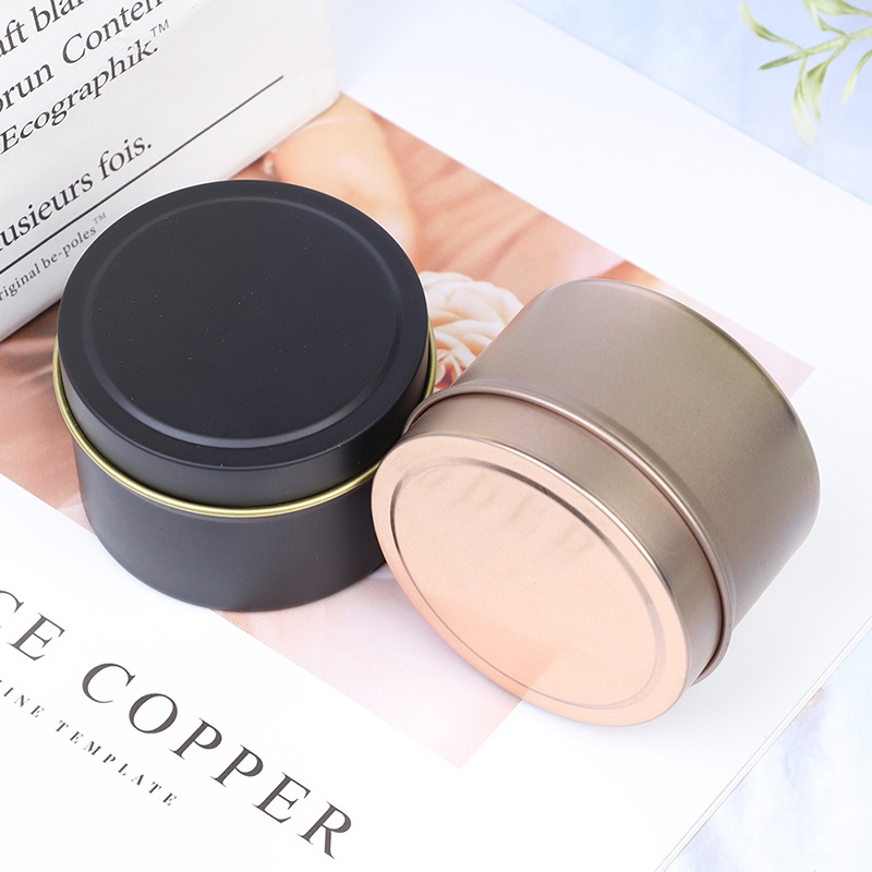 Hộp Thiếc Đựng Nến / Mỹ Phẩm 4oz Có Nắp Tiện Lợi