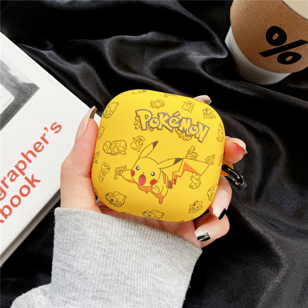 Vỏ Bảo Vệ Hộp Sạc Tai Nghe Beats Fit Pro Mềm Họa Tiết Pikachu Và Tên Lửa Dễ Thương
