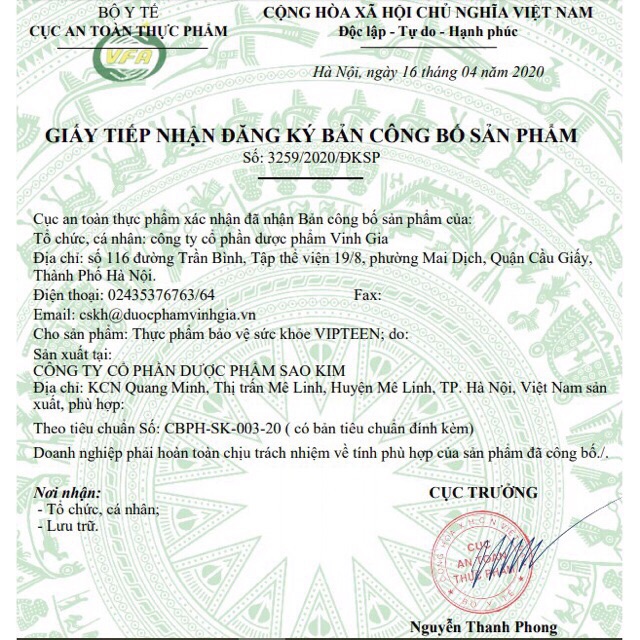 ✅ VIPTEEN hỗ trợ tăng chiều cao  hộp 20 viên