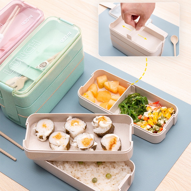 Hộp cơm Giữ Nhiệt 3 Tầng Nhỏ Gọn Tiện Lợi