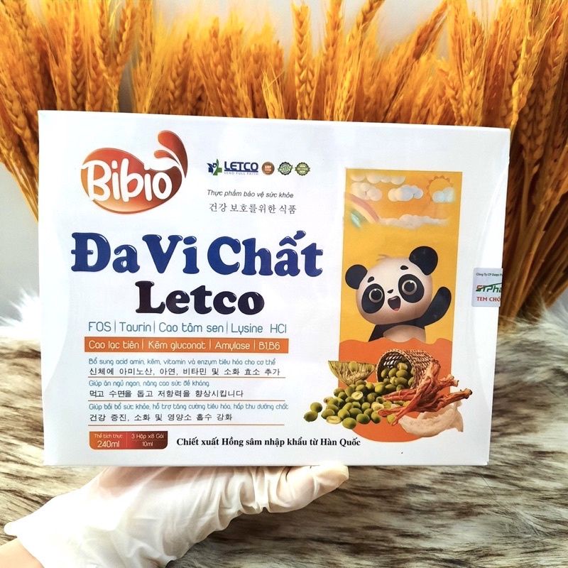 Siro ăn ngủ ngon ĐA VI CHẤT LETCO hộp 24 gói