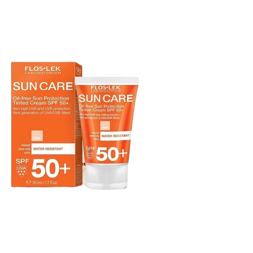 Kem Chống Nắng Cho Da Dầu Mụn Oil Free Sun Protection Tinted Cream SPF 50+ FLOSLEK Giúp Bảo Vệ Da Toàn Diện Tuýp 50ml