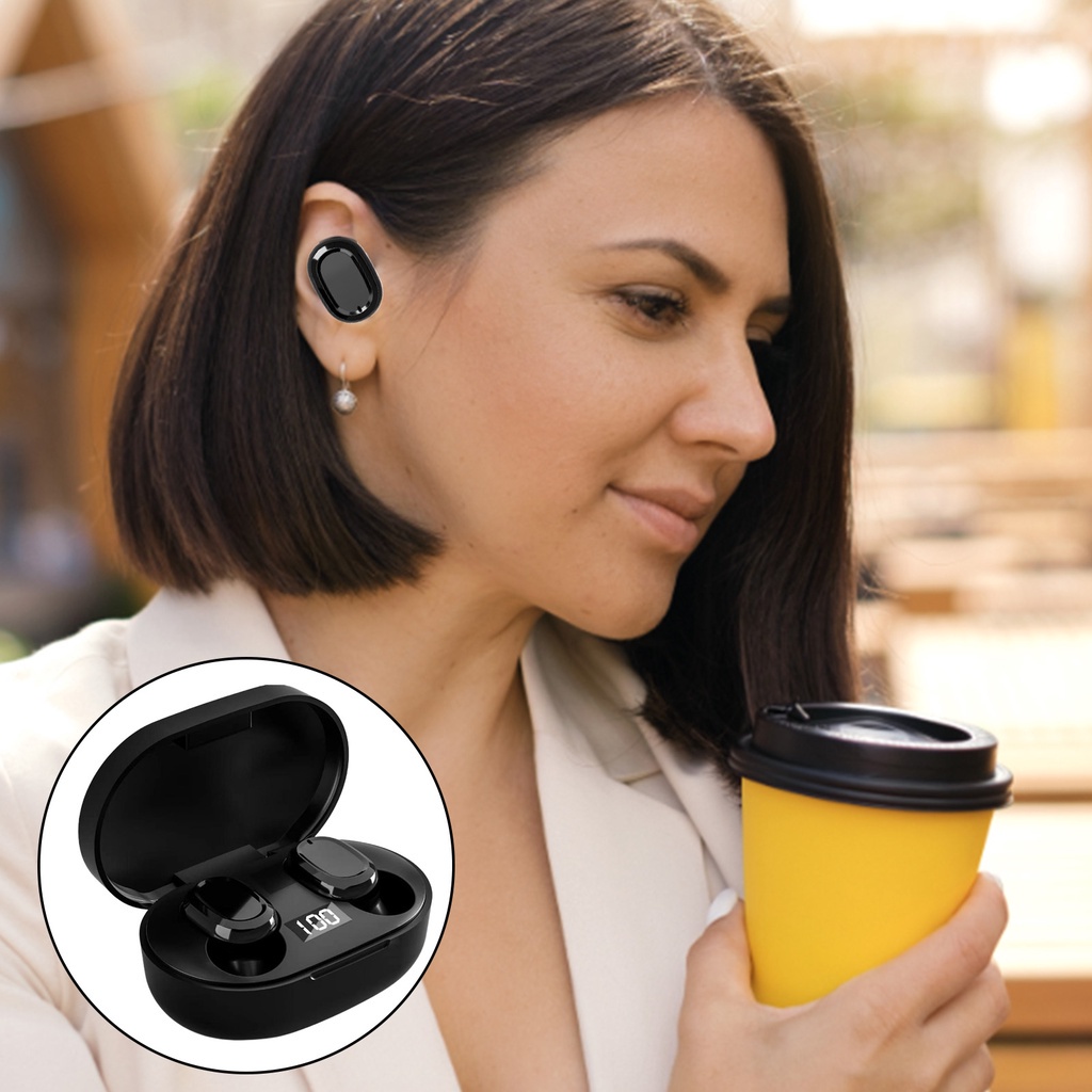 Tai Nghe Bluetooth 5.0 Không Dây D6S Chống Nước Chống Mồ Hôi Kèm Hộp Sạc