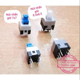 2 chiếc nút nhấn giữ tự khóa 6 chân 2 hàng