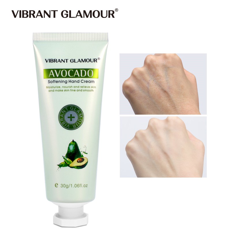 Kem dưỡng da tay VIBRANT GLAMOUR 30g chiết xuất bơ làm trắng loại bỏ nếp nhăn cho da mềm mại