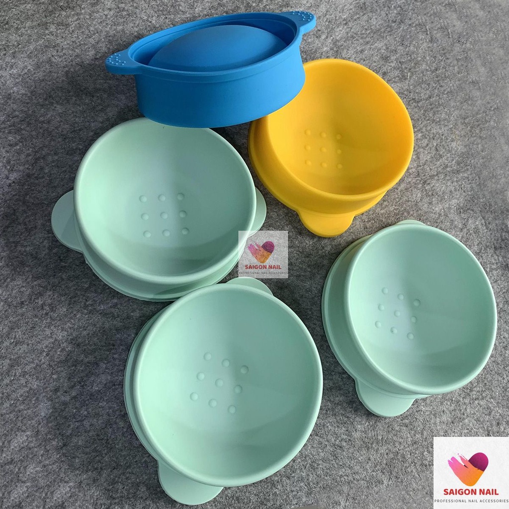 Chén nấu sáp silicone chống dính - chịu nhiệt - tặng que gỗ