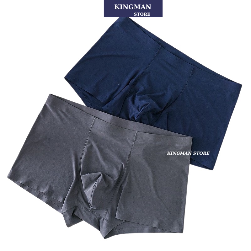 Quần Sịp Đùi Nam Thun Lạnh Lụa Sữa Cao Cấp , Quần Lót Nam Boxer Thun Lạnh Ngăn Mùi Kháng Khuẩn KINGMAN