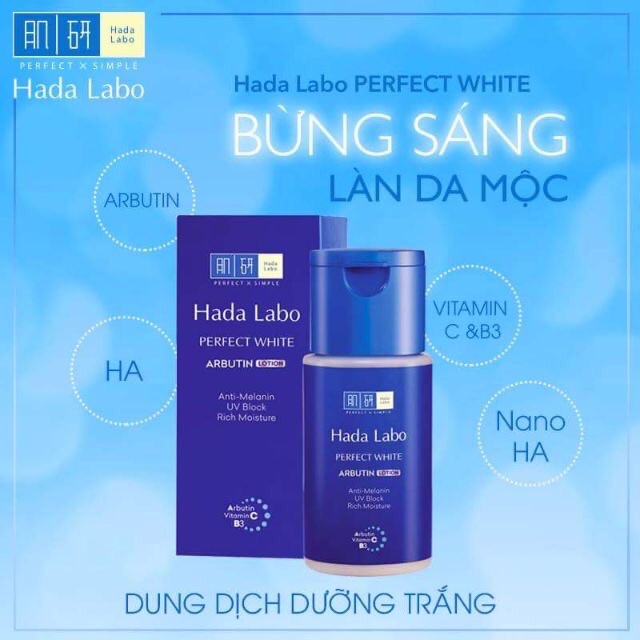 Dung dịch dưỡng trắng Hada Labo Perfect White Arbutin Lotion 100ml (Hadalabo)