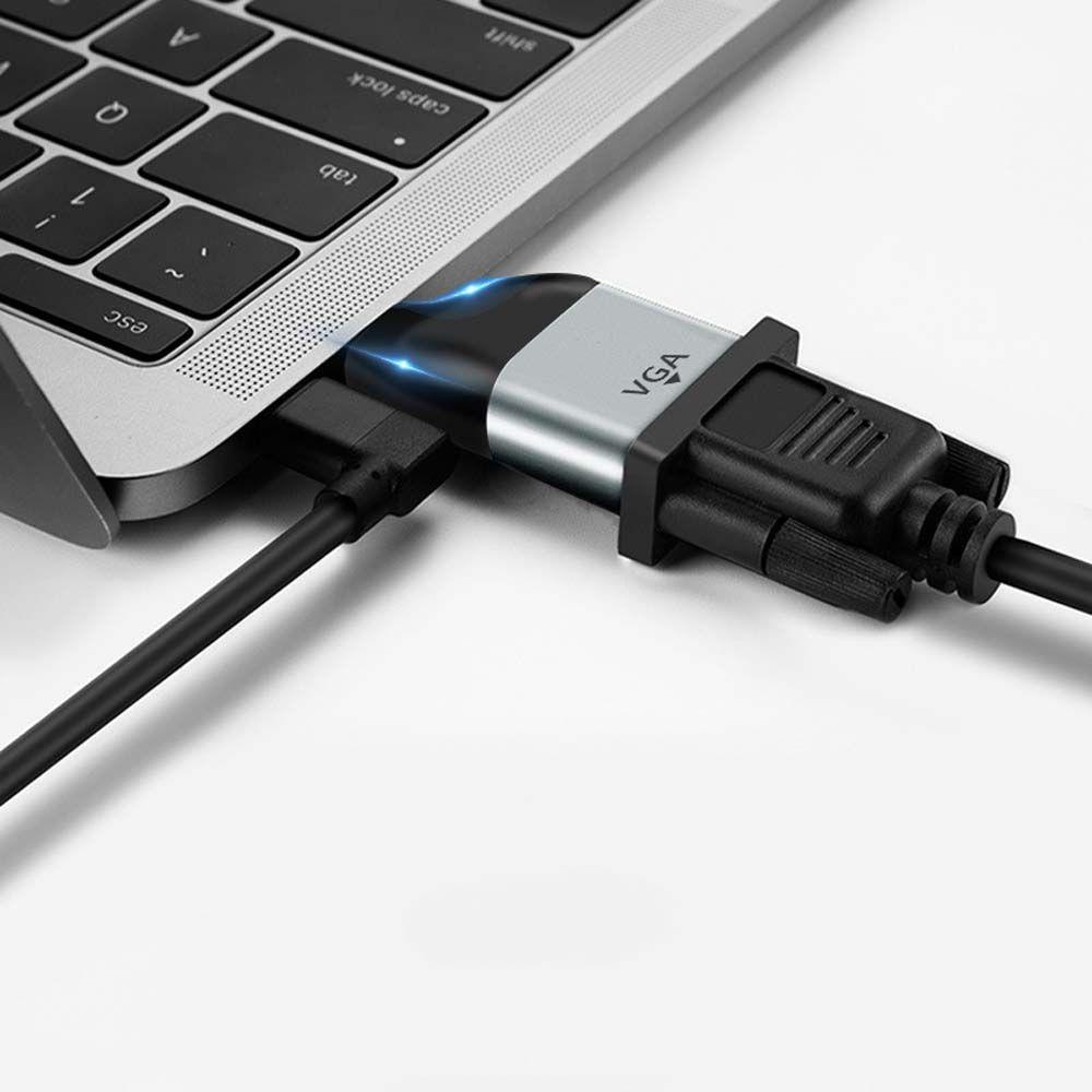 1 Đầu Chuyển Đổi Từ USB C Sang DP Type C Sang RJ45 VGA 4K Cho Laptop