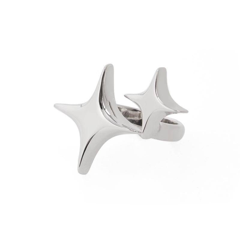 Nhẫn mạ bạc tùy chỉnh mặt hình ngôi sao lấp lánh