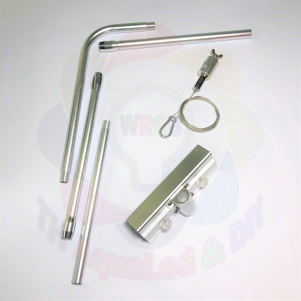 Giá treo đèn LED hồ Thủy sinh chữ L. Khuyến mãi Tặng bộ núm treo điều chỉnh và dây treo cực xịn