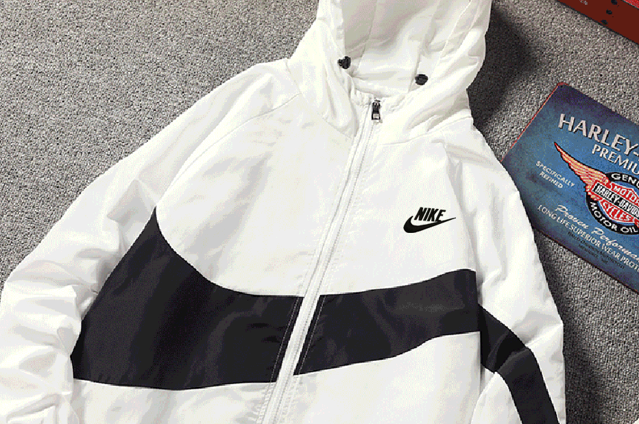 Áo khoác thể thao Nika với thiết kế tương phản đen trắng dành cho nam và nữ | BigBuy360 - bigbuy360.vn
