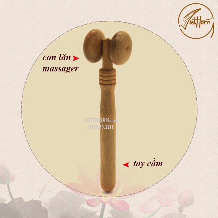Cây lăn 2 bánh massa mặt, mũi VIETHORN sản phẩm chăm sóc sức khỏe.