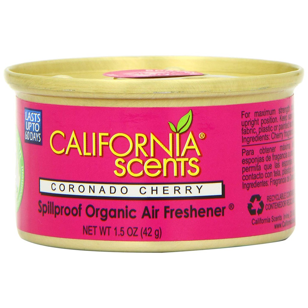 Hộp sáp thơm xe mùi trái cherry Coronado California Scents Spillproof Organic Air Freshener Coronado Cherry 42g (Mỹ)