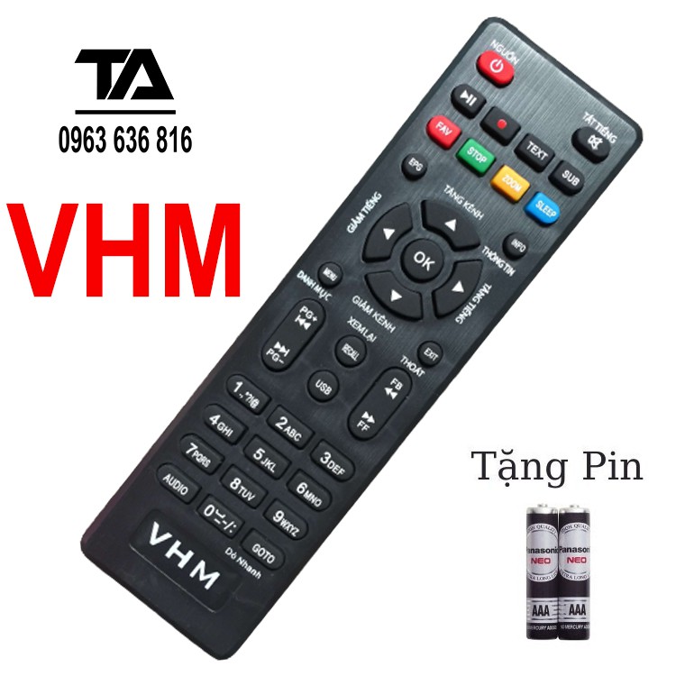 [FREESHIP 50K]  Remote điều khiển đầu thu VHM Vũ Hồng Minh - Điều khiển DVB T2