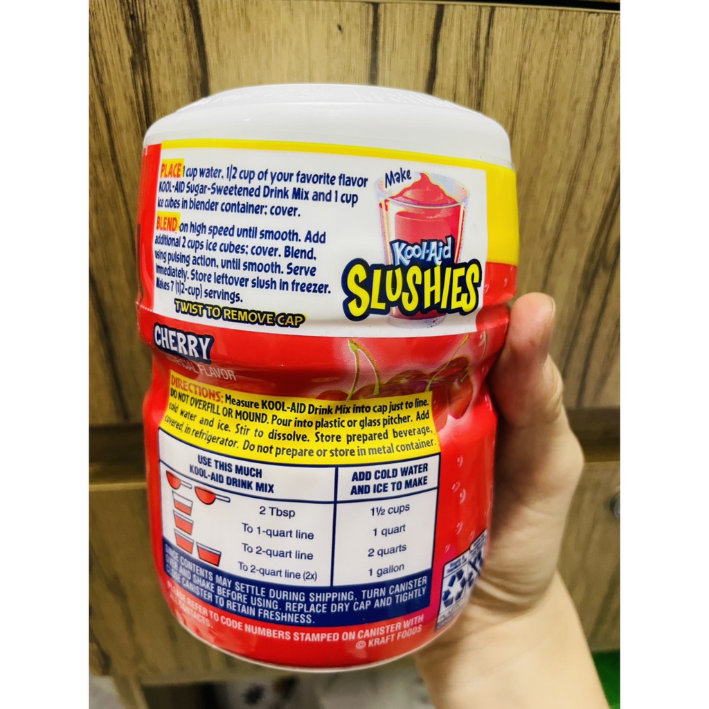 Bột trái cây Kool Aid Dâu/Cherry/Nho 538gram - Mỹ