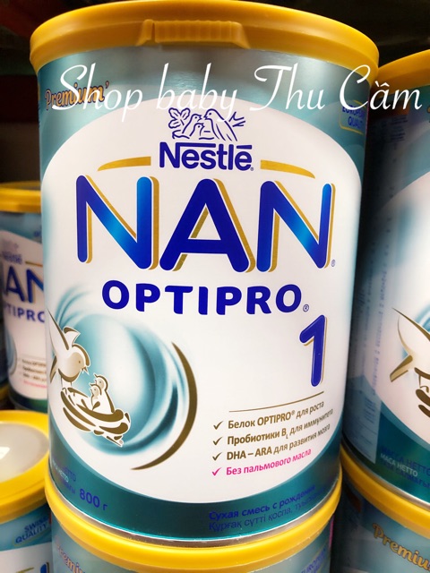 Sữa NAN Nga Optipro 800g (Đủ số 1,2,3,4) Date 2020