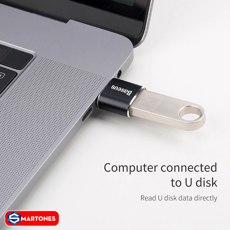 Đầu chuyển đổi từ Type C sang USB - A Baseus OTG hỗ trợ kết nối điện thoại, iPad Pro, laptop có cổng C