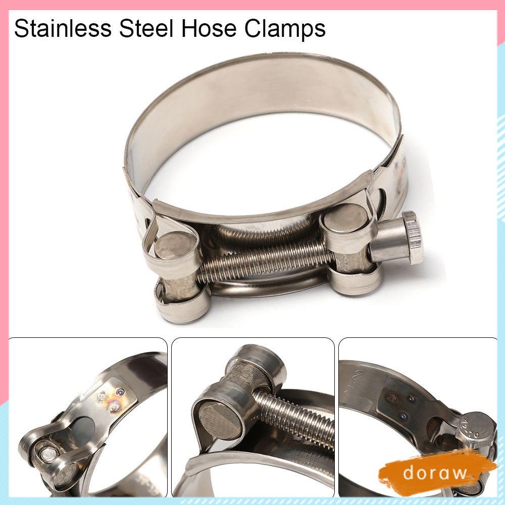 DORAW 1pc New Stainless Steel Welding T Bolt Hose Clamps Exhaust Repair Tool Useful Hardware Sealing Powerful Pipe Clip