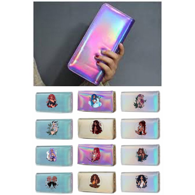 Ví 12 cung hoàng đạo hologram VHI34 ví dẹt thời trang nhiều ngăn ví dáng dài cute dễ