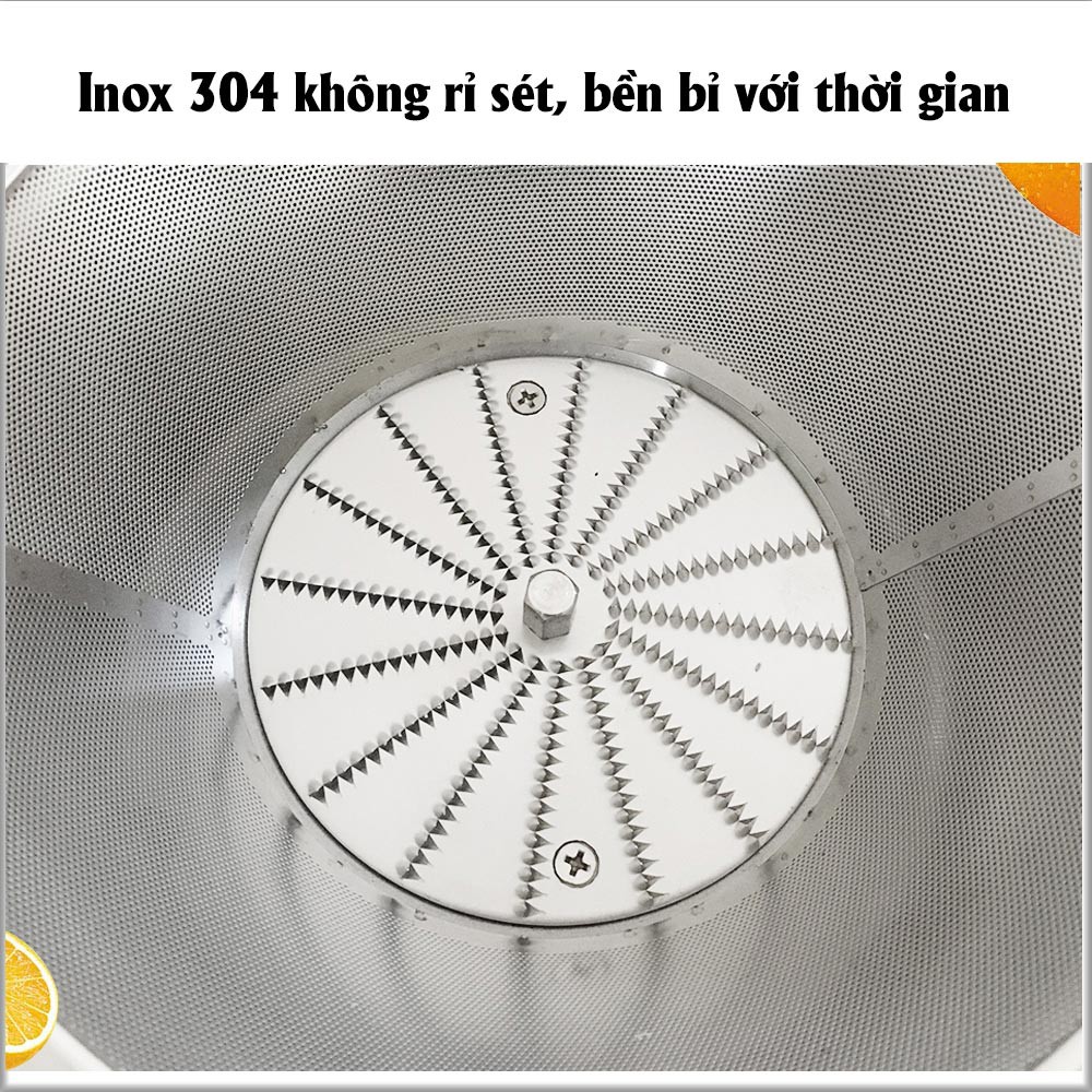 Máy ép trái cây công nghiệp inox 304, ép số lượng lớn trái cây, bền bỉ