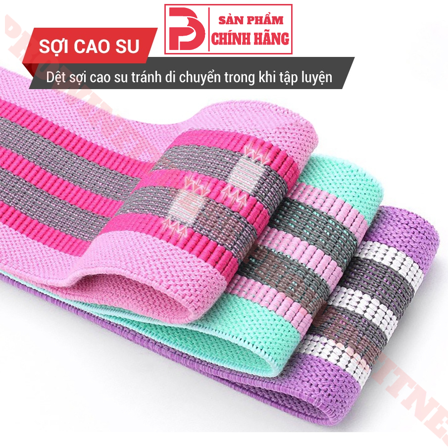 Dây miniband vải Aolikes kháng lực tập gym chân mông tay đùi cao su