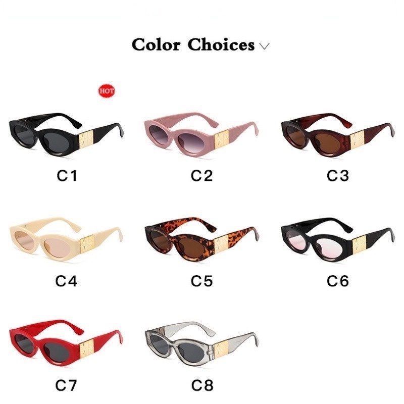 Kính Mát Gọng Oval Màu Kẹo Chống Tia UV Thời Trang Cổ Điển