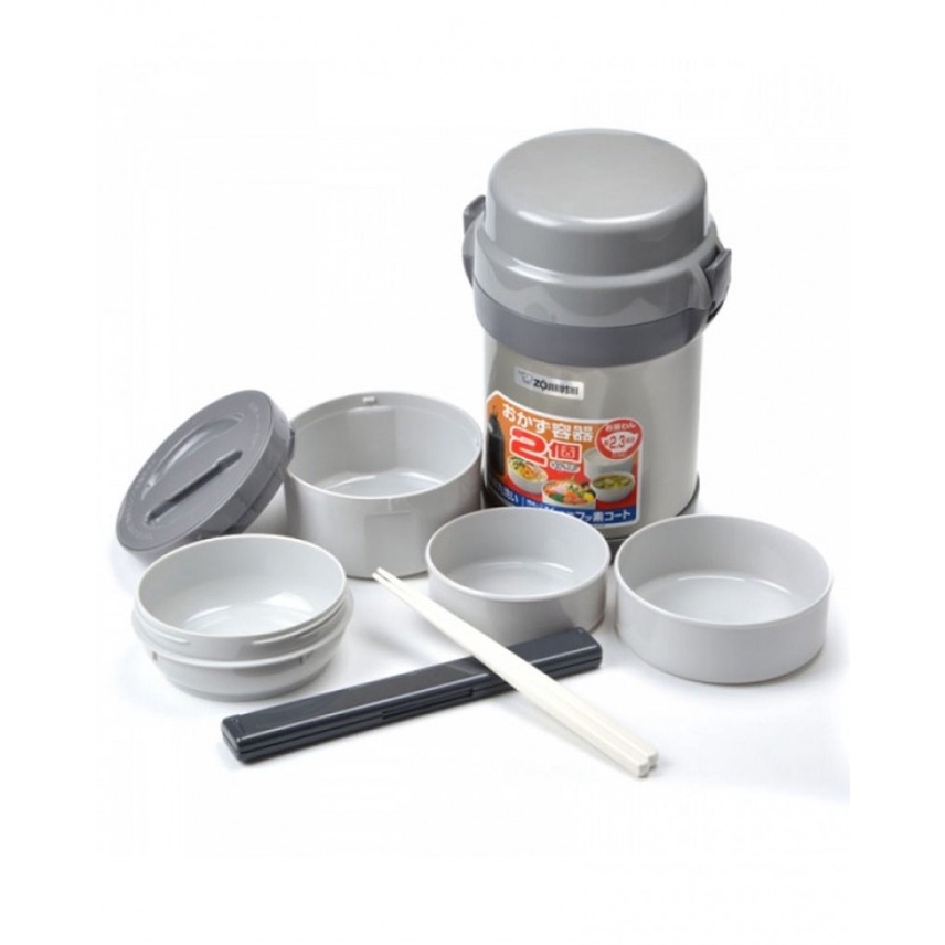 Hộp cơm giữ nhiệt 4 ngăn Zojirushi SL-JAF14-SA 1,27L, hàng chính hãng, bảo hành 1 năm