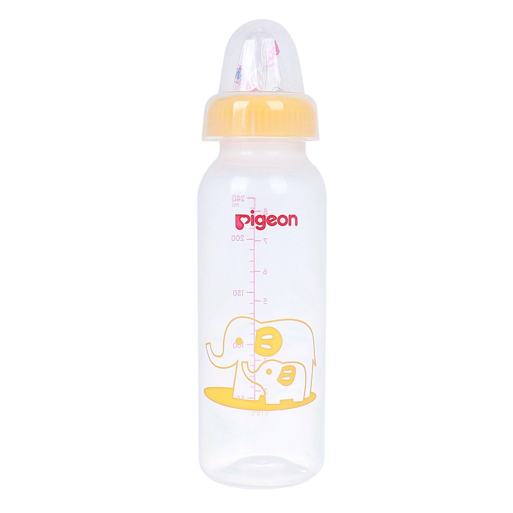 Bình Sữa PP Tiêu Chuẩn Hình Vịt/Voi Pigeon 120ml/240ml Nhiều Màu