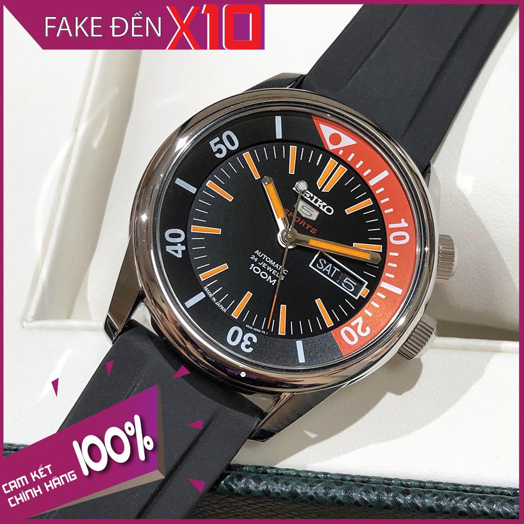 Đồng hồ nam Seiko 5 Sport dây cao su SRPB31J1 Automatic 24 JEWELS