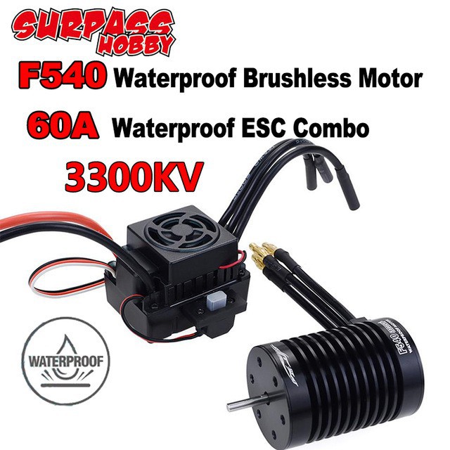 Động cơ không chổi than 60a ESC + 2300kv / 3100kv / 3900kv cho xe hơi điều khiển từ xa