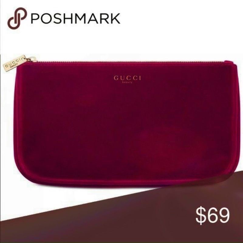 Túi mỹ phẩm pouch gift Gucci-Beauty nhung