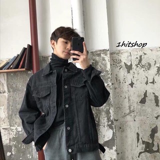 Áo Khoác JEAN ĐEN B1 Nam Nữ Unisex