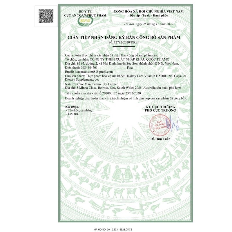 Viên Uống Vitamin E của Healthy Care 500IU Úc hộp 200 viên