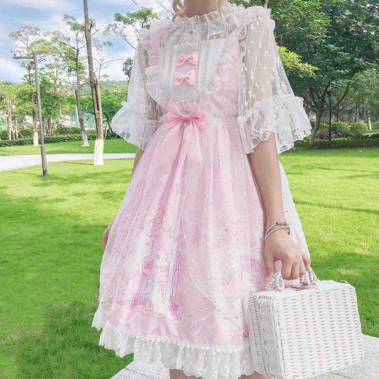 Áo lưới ren Lolita mặc bên trong